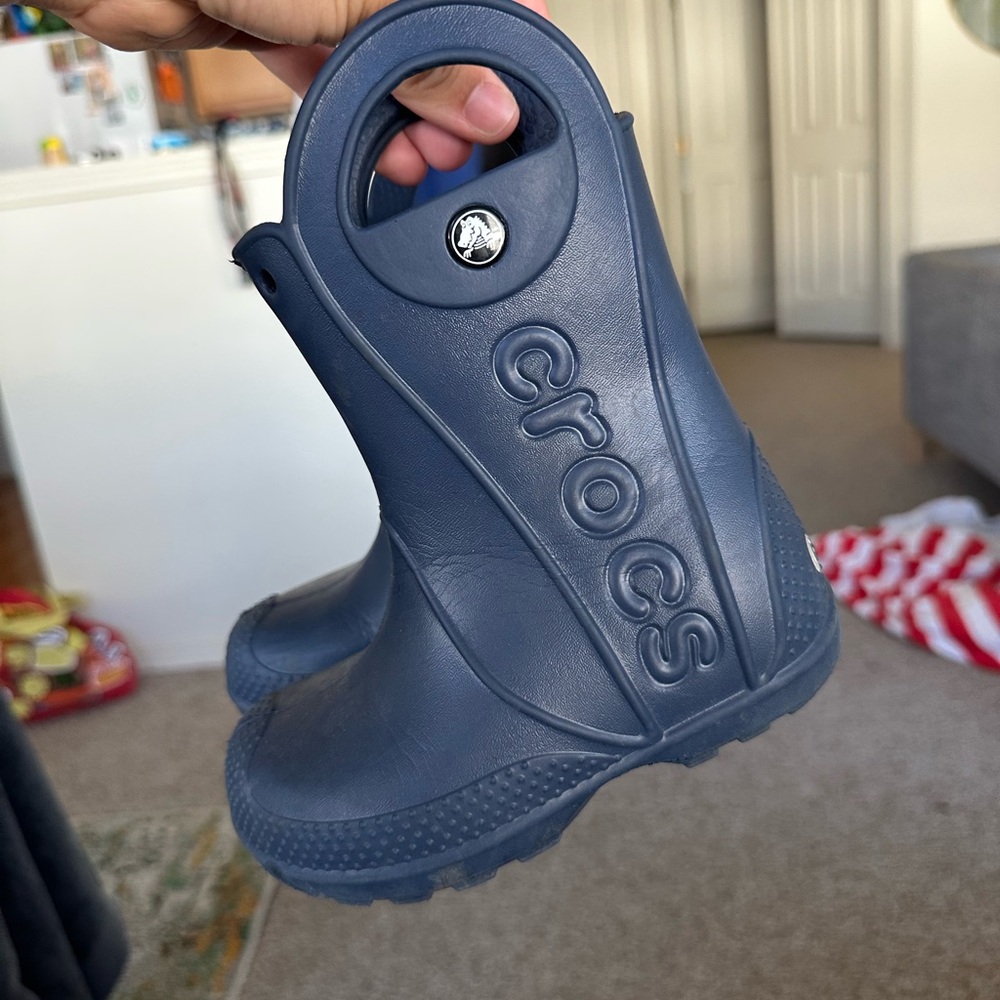 Crocs Toddler Navy Blue Boots Size 10